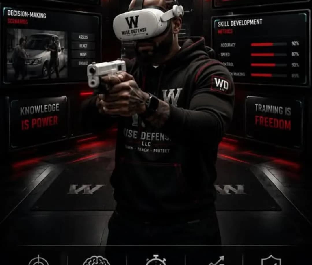Wise Defense Training Lab — VR tactical training with live performance metrics